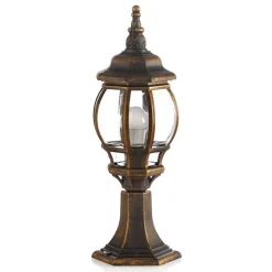 Lindby Nadesha sokkellampe, børstet gull| Sokkellamper