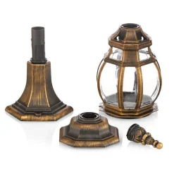 Lindby Nadesha sokkellampe, børstet gull| Sokkellamper