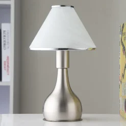 Lindby Nattbordlampe Ellen i glass og metall| Bordlamper