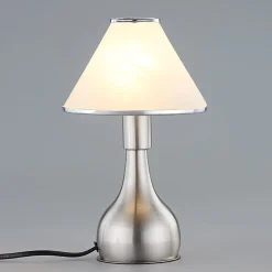 Lindby Nattbordlampe Ellen i glass og metall| Bordlamper