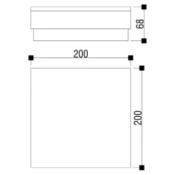 Deko-Light Nedfelt lampe Tabit, 20 x 20 cm, gangbar Discount