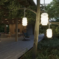 Newgarden Bita LED-utendørs hengelampe, hvit/grå Sale