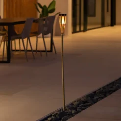 Newgarden Hiama LED solcelledrevet hagelampe laget av bambus| Dekorasjonsbelysning|Solcellelamper