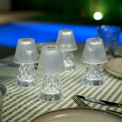 Newgarden LED-bordlampe Lola 12 lux, batteri, gjennomsiktig Best