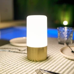 Newgarden LED-bordlampe Maia messingfarget IP54 RGBW Outlet