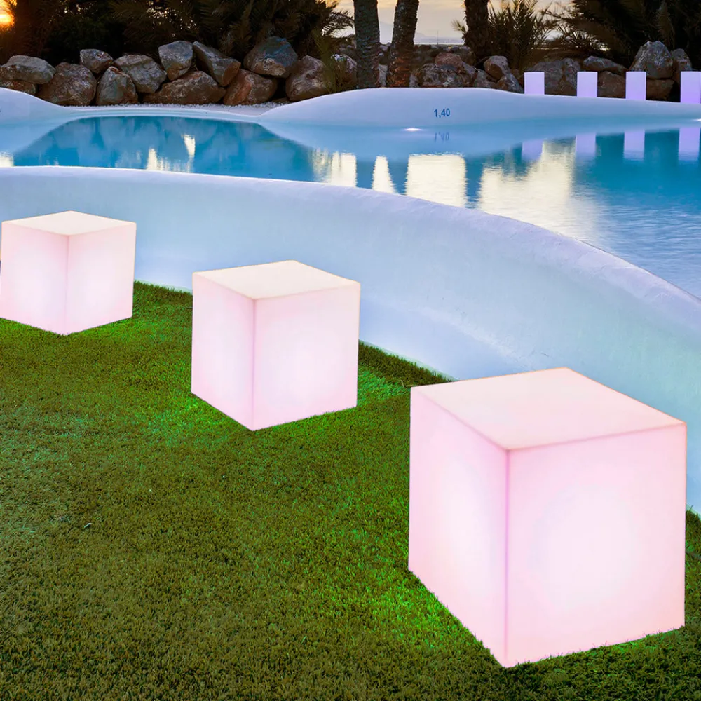 Newgarden solcellelampe Cuby kube, høyde 53 cm Clearance