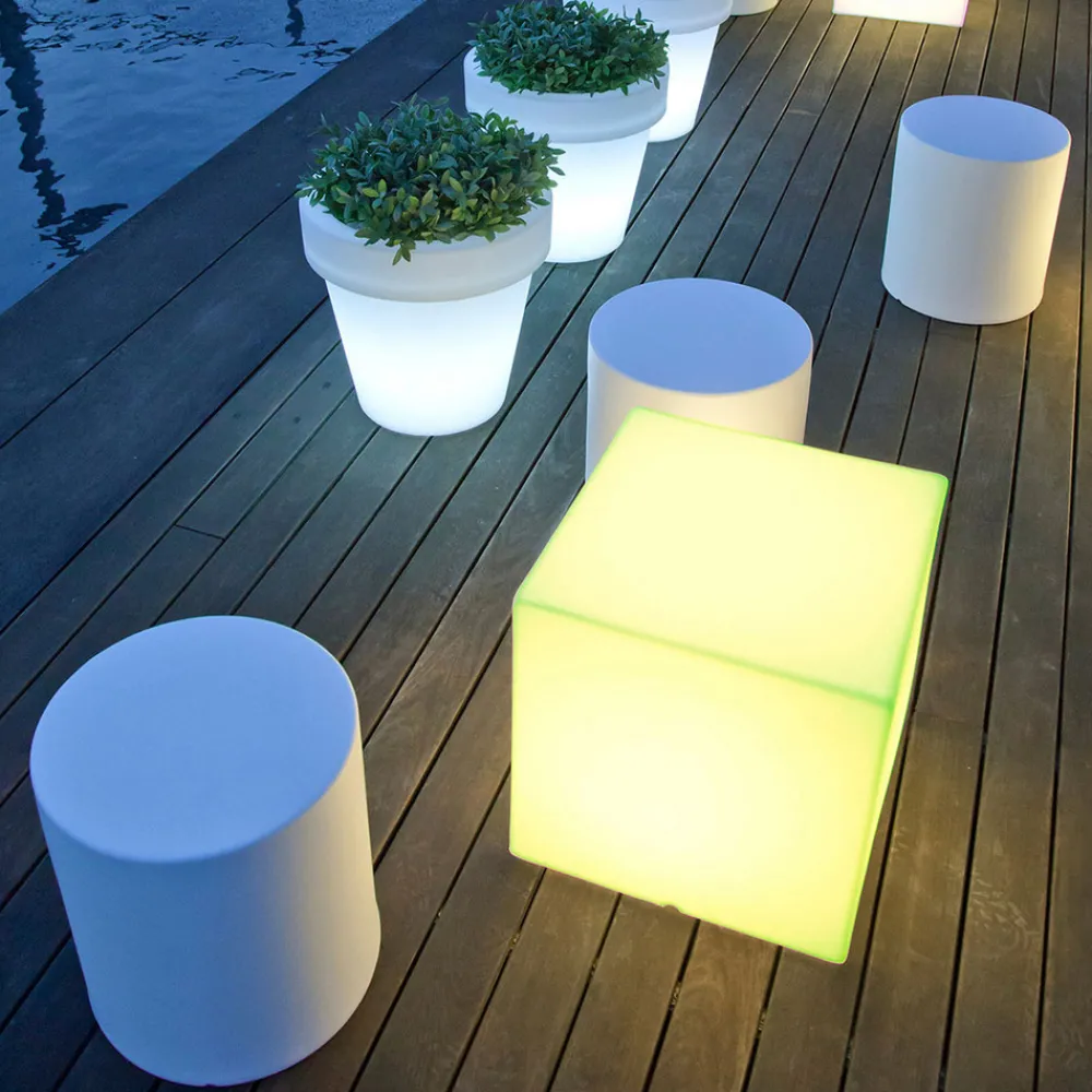 Newgarden solcellelampe Cuby kube, høyde 53 cm Clearance