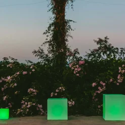 Newgarden solcellelampe Cuby kube, høyde 32 cm| Dekorasjonsbelysning|Terrassebelysning