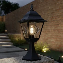 Elstead Norfolk sokkellampe, blyholdig glass| Sokkellamper