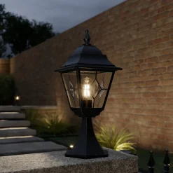 Elstead Norfolk sokkellampe, blyholdig glass| Sokkellamper