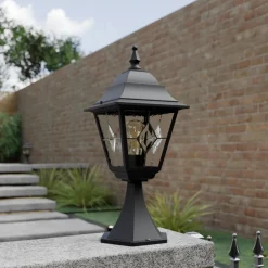 Elstead Norfolk sokkellampe, blyholdig glass| Sokkellamper