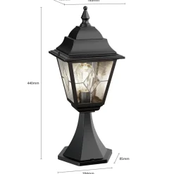 Elstead Norfolk sokkellampe, blyholdig glass| Sokkellamper