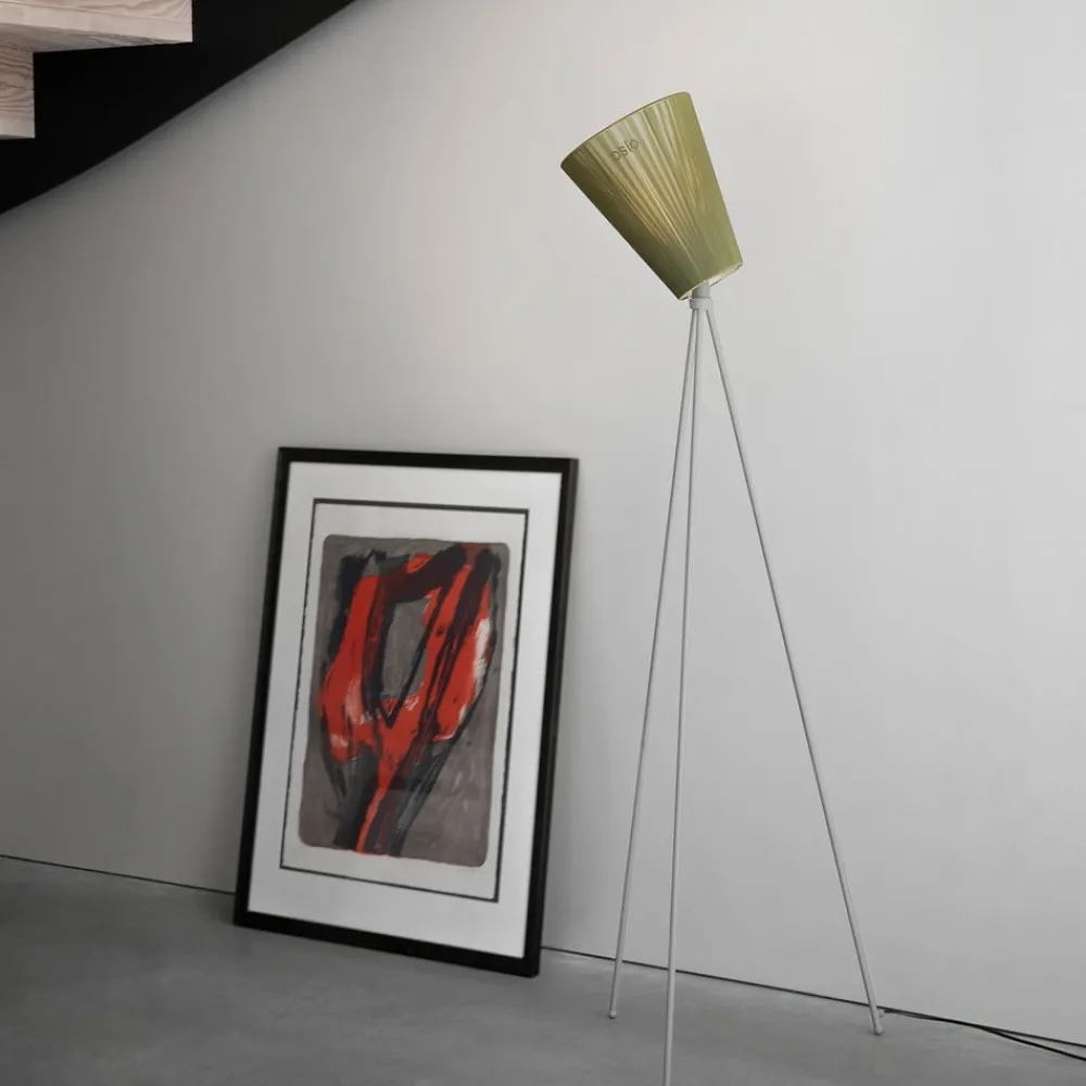 Northern Oslo Wood gulvlampe lysegrå/olivengrønn| Gulvlamper