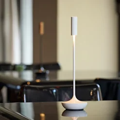 Sigor Nucandle LED oppladbar bordlampe, hvit, IP54, dimbar Clearance