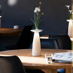 Sigor Nuflair LED-bordlampe, beige, IP54, dimbar, 24 cm New