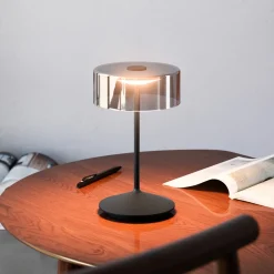 Sigor Numotion LED oppladbar bordlampe, svart, glass, IP54, dimbar Online