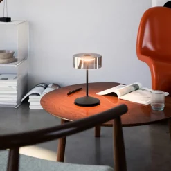 Sigor Numotion LED oppladbar bordlampe, svart, glass, IP54, dimbar Online