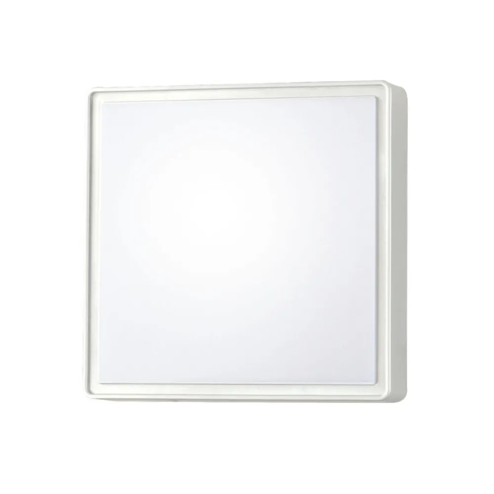 Fabas Luce Oban vegglampe, 30 cm x 30 cm, 2 x E27, hvit, IP65 Sale