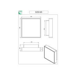 Fabas Luce Oban vegglampe, 30 cm x 30 cm, 2 x E27, hvit, IP65 Sale