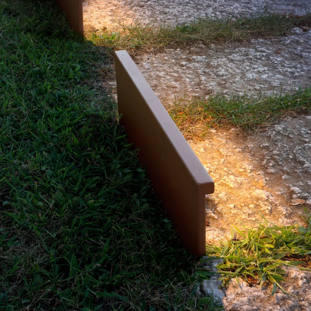 OLEV Step Line LED-sokkellampe, rustbrun Best