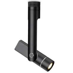 Oligo Hubble LED-skinnespot, 2 700 K svart matt