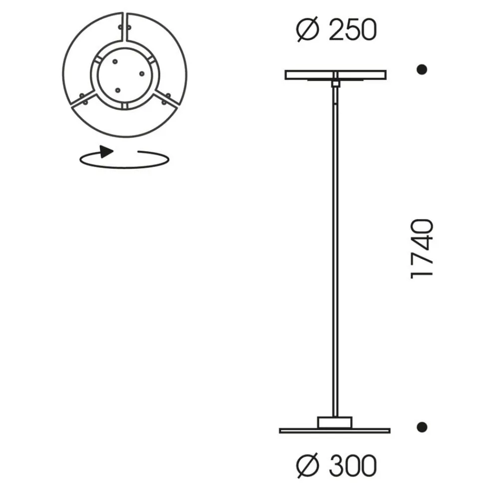 Oligo Trinity LED-gulvlampe, 3 bevegelige segment| Gulvlamper