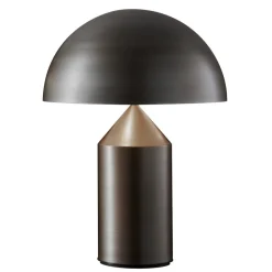 Oluce Atollo bordlampe, dimbar, Ø38cm, bronse| Design- Og Hotellbelysning|Bordlamper
