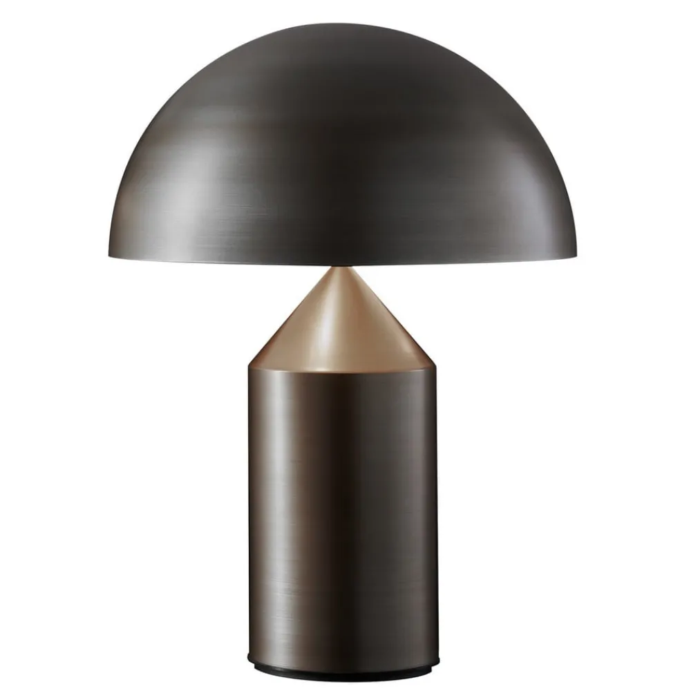 Oluce Atollo bordlampe, dimbar, Ø38cm, bronse| Design- Og Hotellbelysning|Bordlamper
