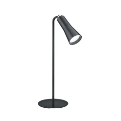 Reality Leuchten Oppladbar LED-bordlampe Maxi, svart, metall, dimbar, 36 cm| Kontorbelysning|Bordlamper