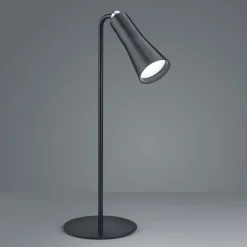 Reality Leuchten Oppladbar LED-bordlampe Maxi, svart, metall, dimbar, 36 cm| Kontorbelysning|Bordlamper