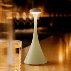 Sigor Oppladbar LED-bordlampe Nudrop mini, salviegrønn, IP54, dimbar Outlet