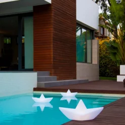 Goodnight Light Oppladbart LED-lys BOAT-lampen, flyteklar, RGBW| Dekorasjonsbelysning|Terrassebelysning