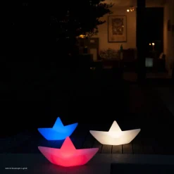 Goodnight Light Oppladbart LED-lys BOAT-lampen, flyteklar, RGBW| Dekorasjonsbelysning|Terrassebelysning