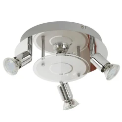 Briloner Orna LED-taklampe, rondel, fire lamper, krom| Spotter I Tak