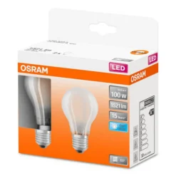 OSRAM Classic A LED-pære E27 11W 4 000 K matt 2stk Hot