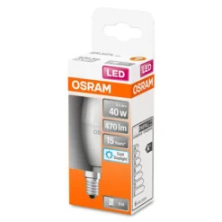 OSRAM Classic B LED-pære E14 4,9 W 6 500 K matt| E14 Pærer