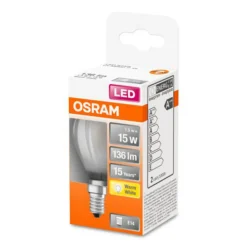 OSRAM Classic P LED-pære E14 1,5 W 2 700 K matt| E14 Pærer|Led-Pærer