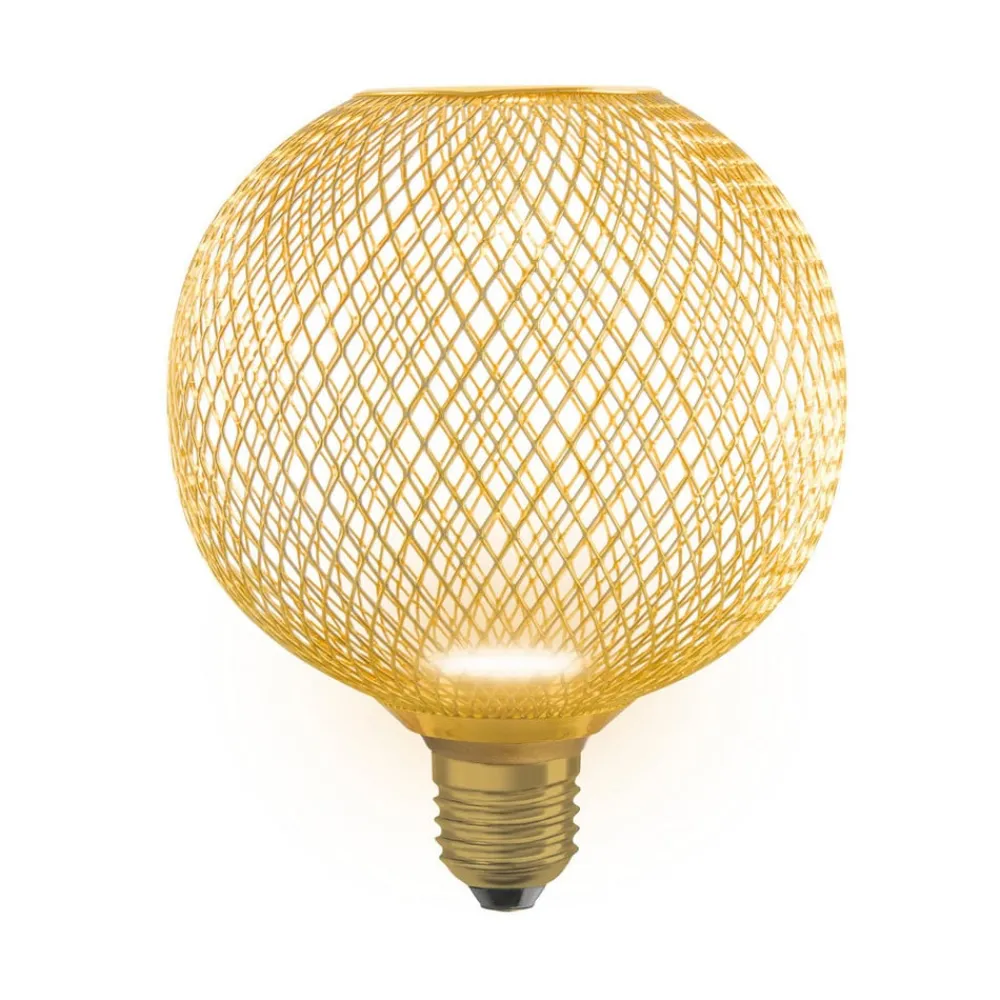 OSRAM Decor LED Flat Globe E27 3,5W gull 2 700K metall| E27 Pærer