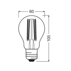 OSRAM LED Classic, glødetråd, E27, 3,8 W, 806 lm, 4000 K| E27 Pærer|Filament Pærer