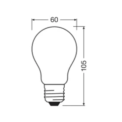 OSRAM LED Classic, matt, E27, 3,8 W, 806 lm, 4 000 K, A60| E27 Pærer