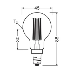 OSRAM LED Filament E14 2,2W 2700K 470lm 2-pk| E14 Pærer