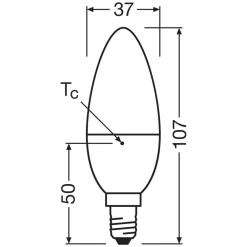 OSRAM LED Relax/Active/Sleep stearinlys E14 4,9W matt 827/840 Hot