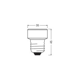OSRAM LED Star Flat E27 3,5W 2 700K dimbar utskiftbar ring