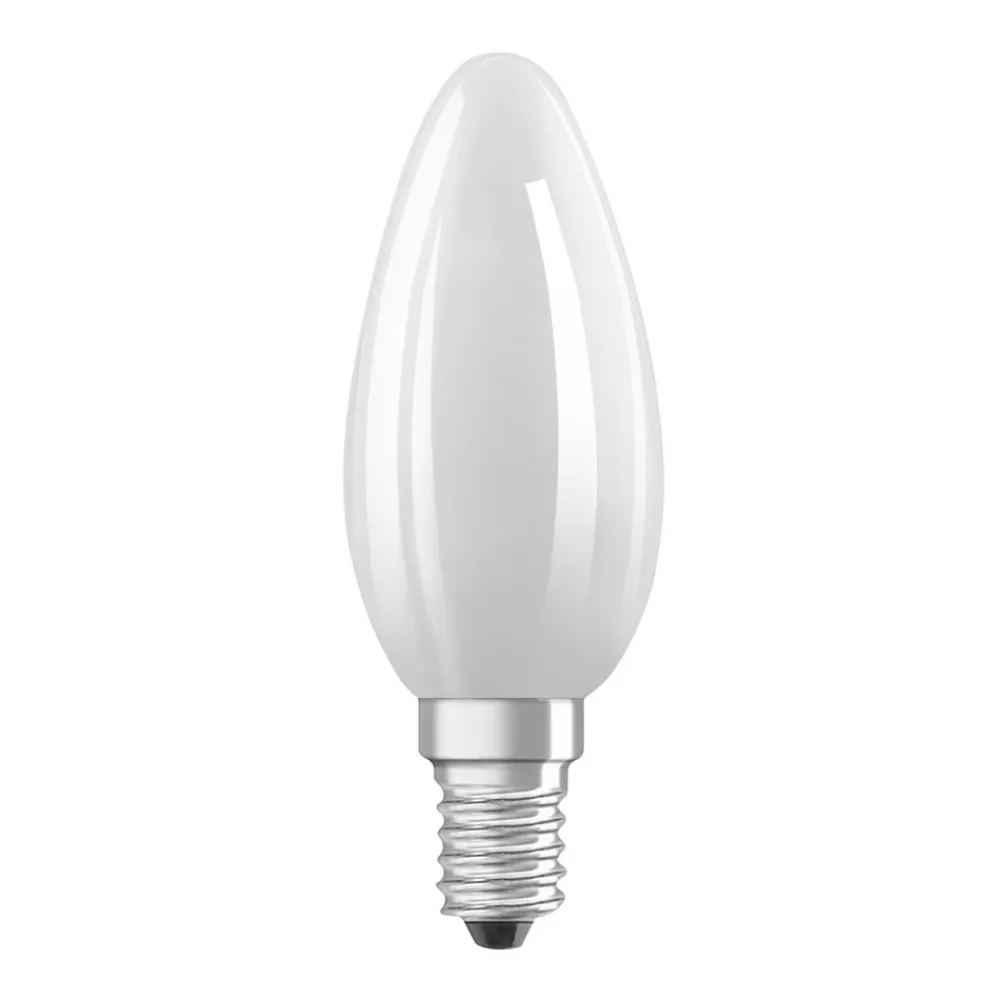 OSRAM LED stearinlys matt E14 2,2W 2700K 470lm 2-pk| E14 Pærer