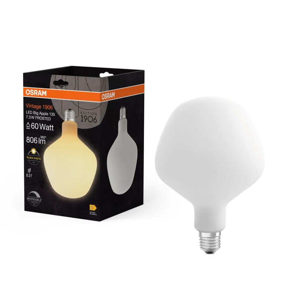 OSRAM LED Vintage 1906 Big Apple E27 7,3W 2700K matt dimbar| E27 Pærer