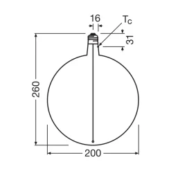 OSRAM LED Vintage Big Globe E27 4,8W 818 Filament brun dimbar Sale