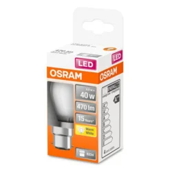 OSRAM LED-dråpepære B22d 4W 2,700K matt| B22 Pærer