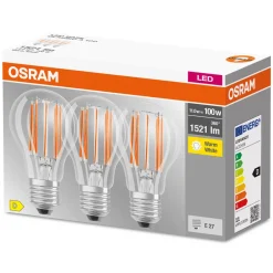 OSRAM LED-filamentpære E27 Base 11 W 2 700 K 3-er Online