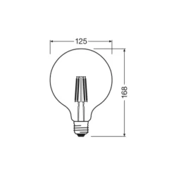OSRAM LED-filamentpære Globe G125 E27 7,2W Filament 4,000K Sale
