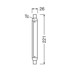 OSRAM LED-lyspærerør S15, S19, 22,1 cm, 4 W, 2 700 K New